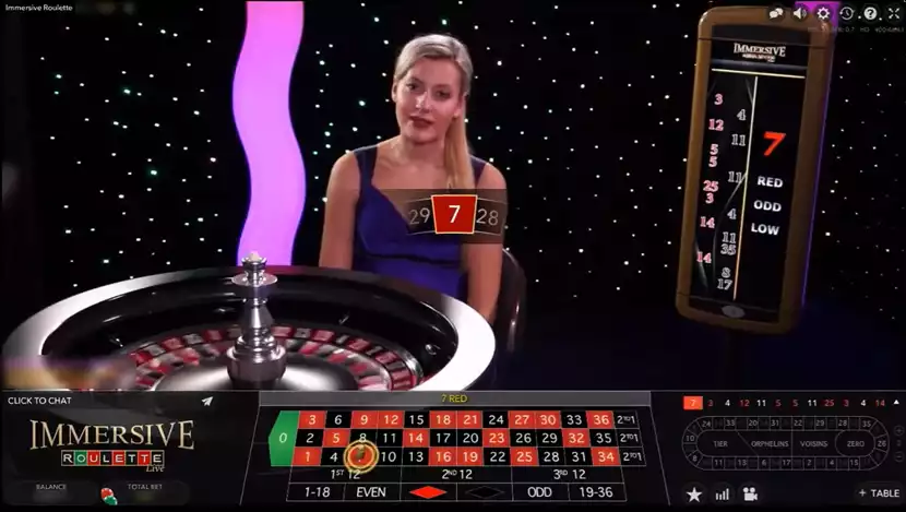 female live dealer in immersive roulette