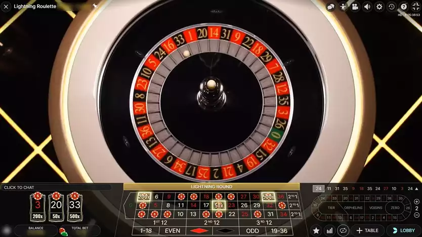 wheel in lightning roulette live game