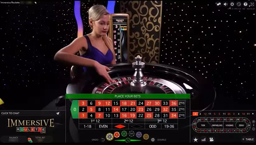 female live dealer in immersive roulette