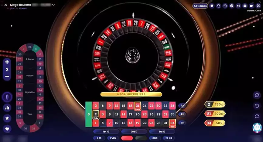 game preview of mega roulette live