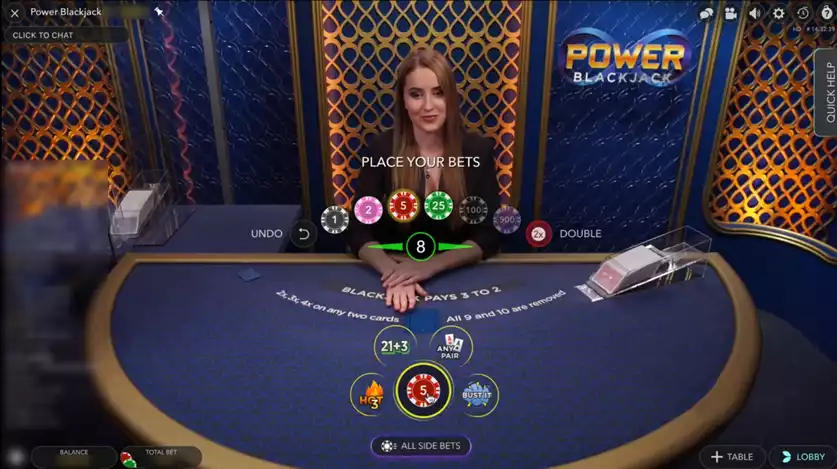 power blackjack live dealer