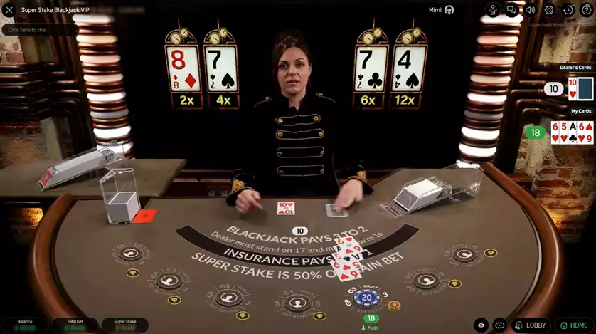 blackjack vip live dealer