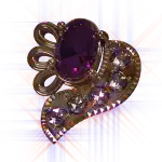 Amethyst Brooch