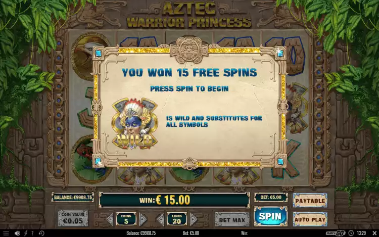 Aztec Warrior Princess_Free Spins