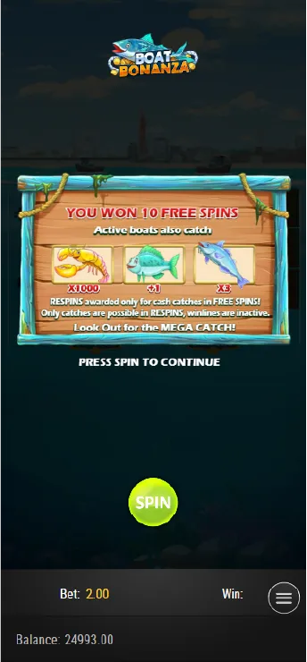 Boat Bonanza Mobile Features Bonus