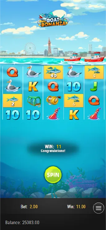 Boat Bonanza Mobile Features Win