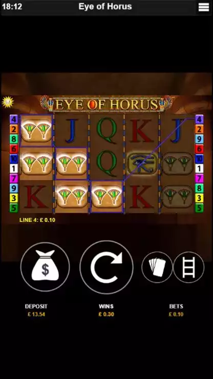 Eye of Horus Mobile Features Bonus