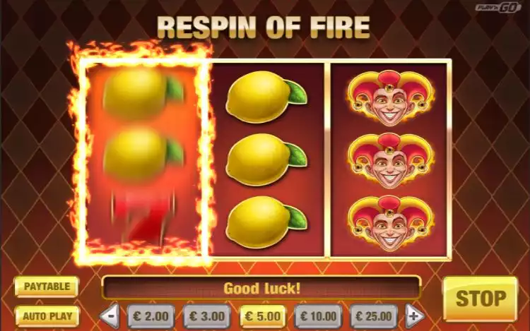 Flaming Re-Spin Feature