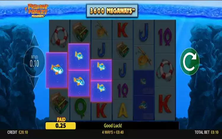 Fishin Frenzy Megaways Mobile Features win