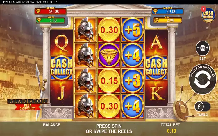 Gladiator- Mega Cash Collect_RTP and Wagering