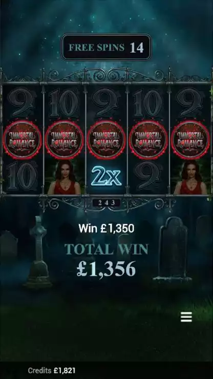 Immortal Romance Slot Mobile Features bonus