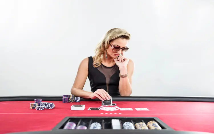 Lady Playing Blackjack