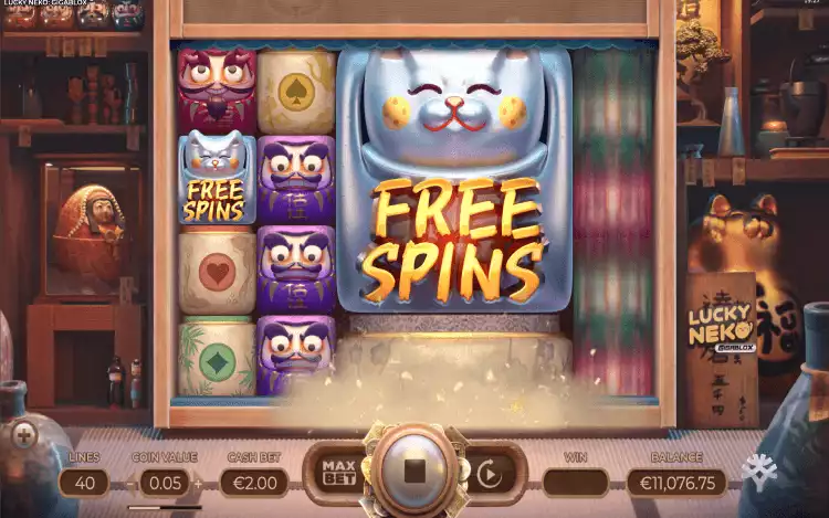 Lucky Neko Gigablox_Free Spins