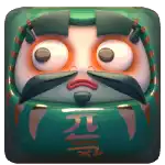 Lucky Neko Gigablox_Green Daruma Doll