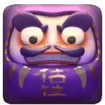 Lucky Neko Gigablox_Purple Daruma Doll