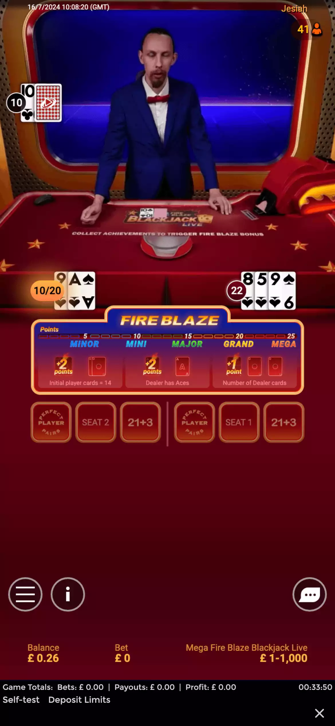 Mega Fire Blaze Blackjack_Bonus