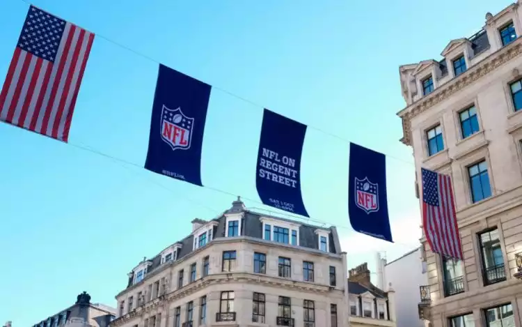 NFL banners on Regent Street