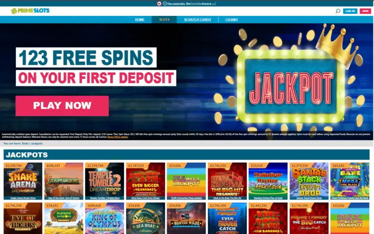 Prime Slots Jackpot Games