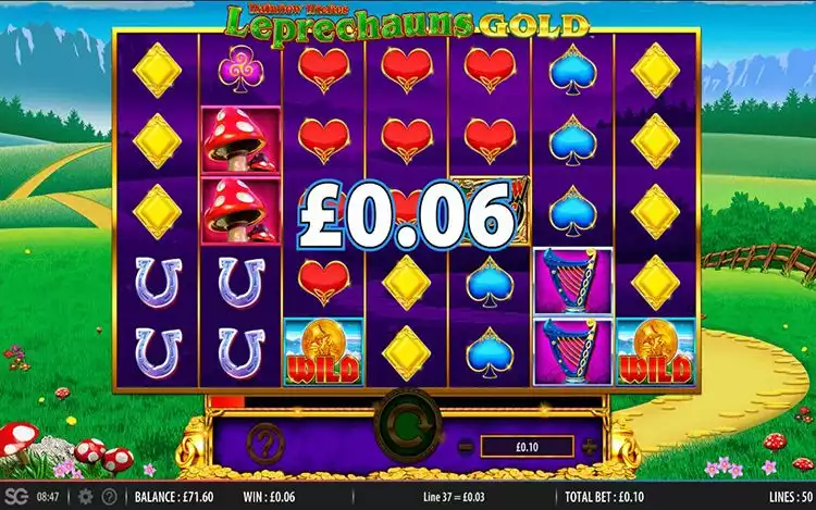 Rainbow Riches Leprechauns Gold base game screenshot