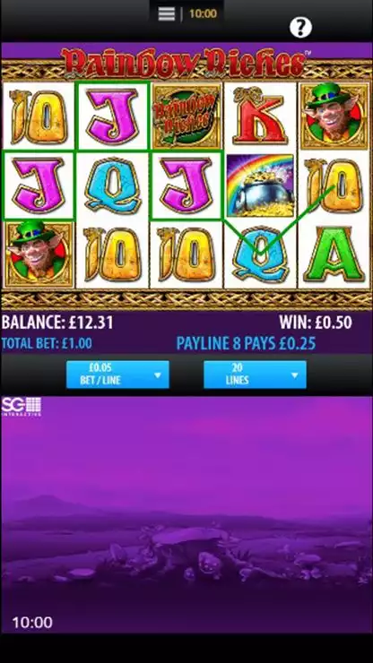 Rainbow Riches Mobile Features win