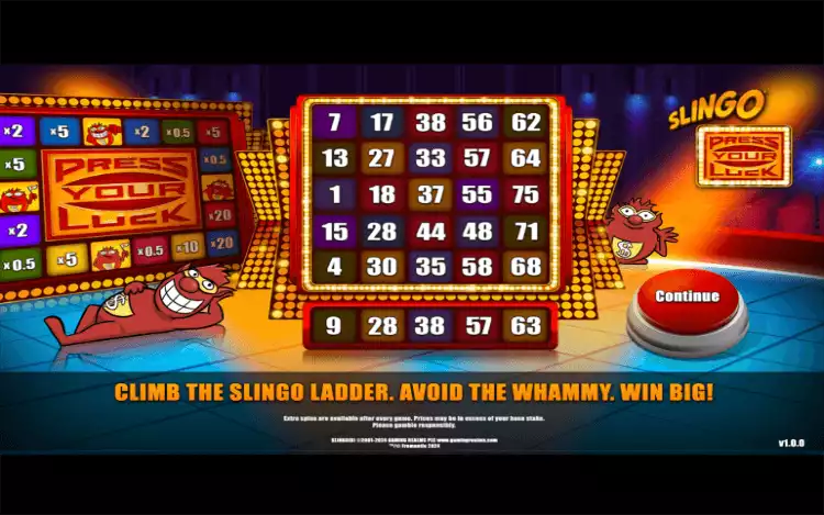 Slingo Press Your Luck Basegame