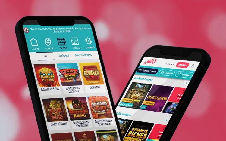 Screenshot of Slingo Casino mobile version