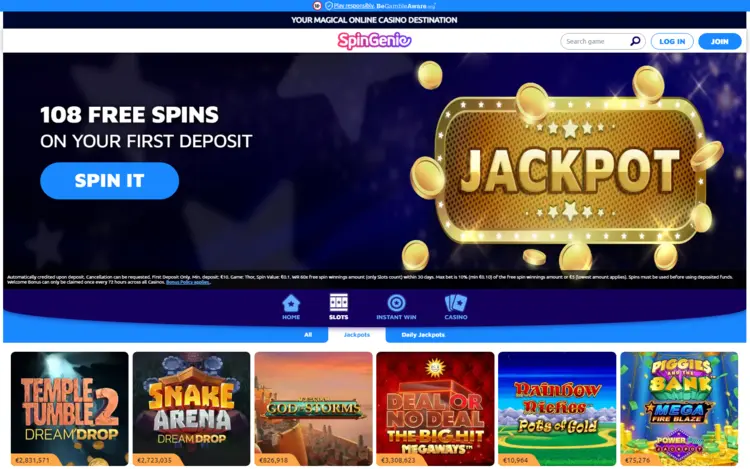 Spin Genie Jackpot Games