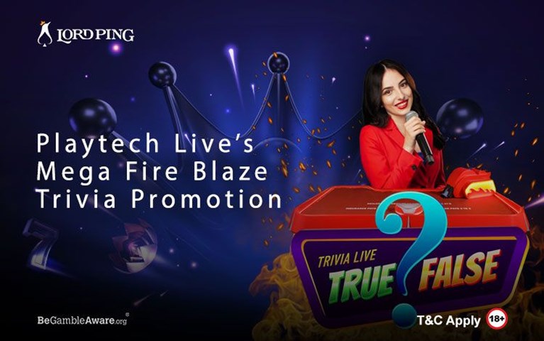 Playtech Live's Mega Fire Blaze Trivia Promo