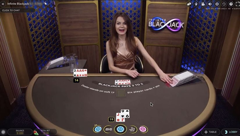 Infinite Blackjack Gameplay