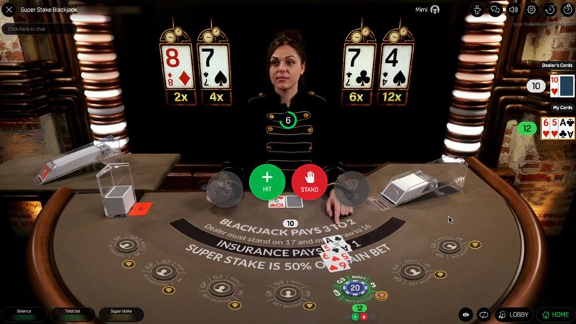  Super Stake Blackjack live dealer