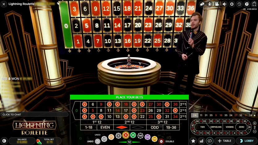 Lightning Roulette Betting