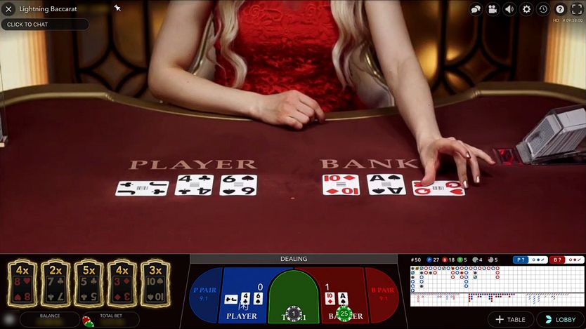 Live Baccarat Card Dealing