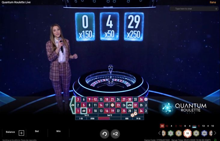 female live dealer in quantum roulette