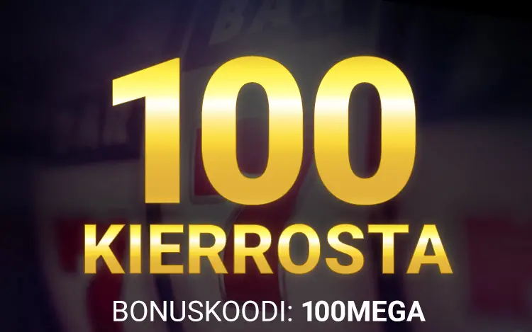 Pelaa 100 kierrosta meidän piikkiimme!