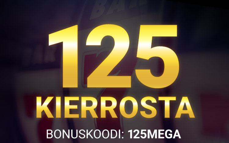 Tarjoamme ensimmäiset 125 kierrostasi!