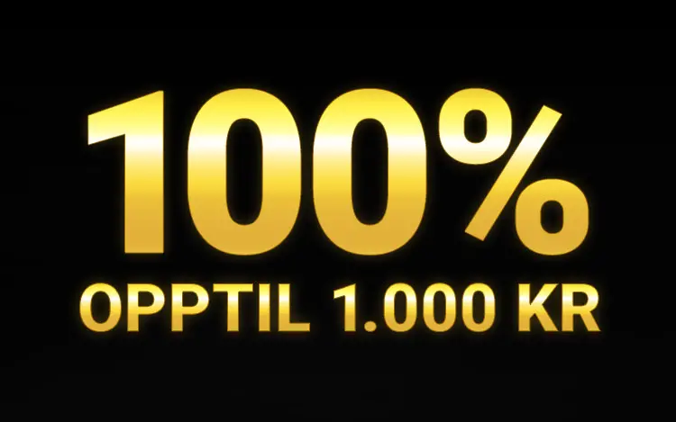 Få 100 % opptil 1 000 kr