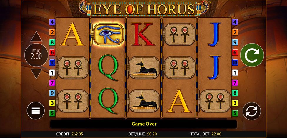 eye of horus slot game preview