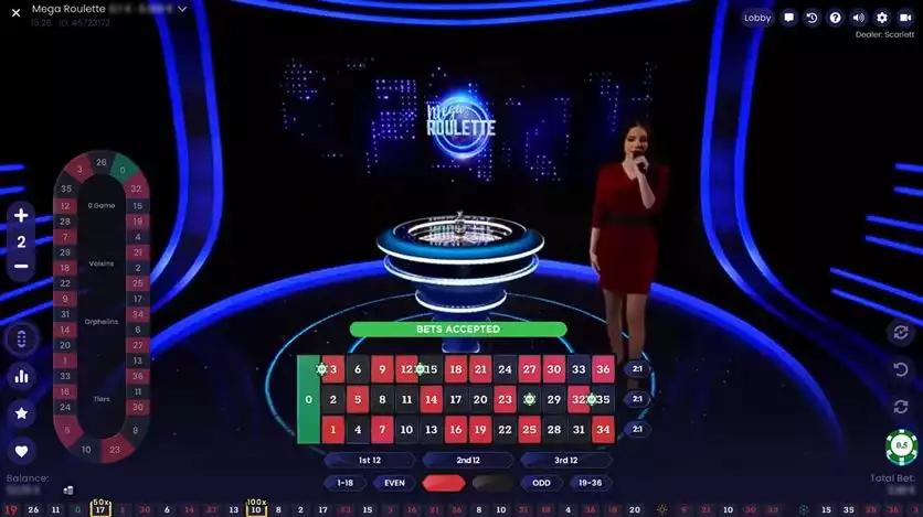 female dealer in live casino game of pragmatic