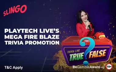 Playtech Live's Mega Fire Blaze Trivia Promo