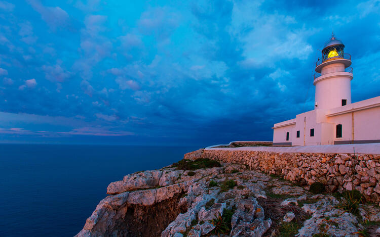 atardecer faro cavalleria menorca