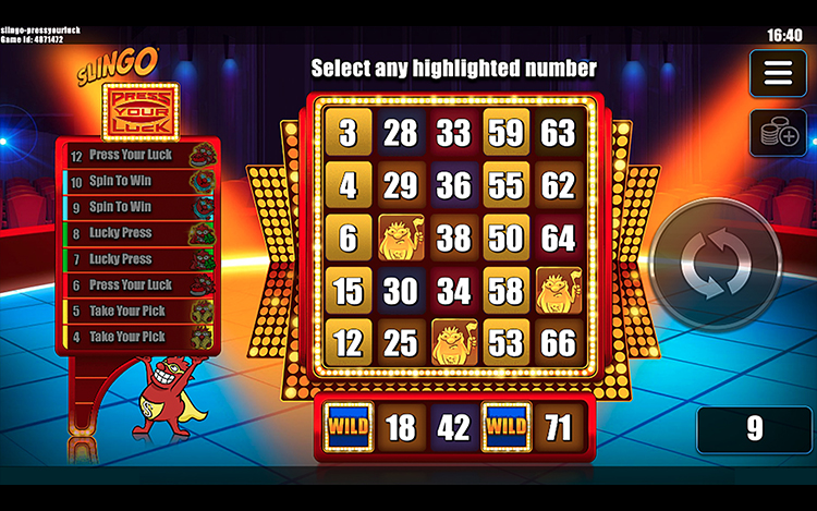 Slingo Press Your Luck