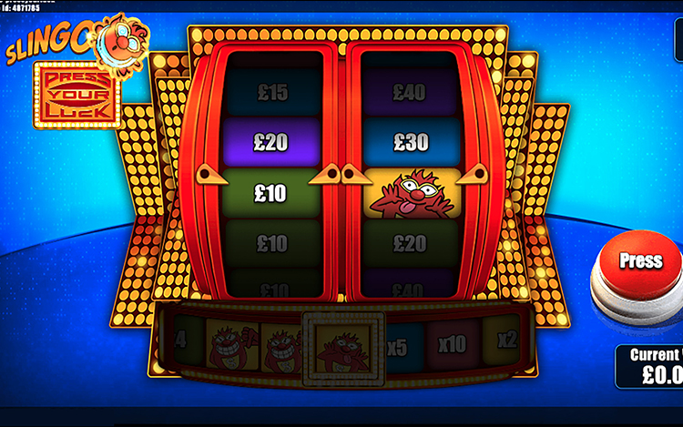 Slingo Press Your Luck Bonus Feature