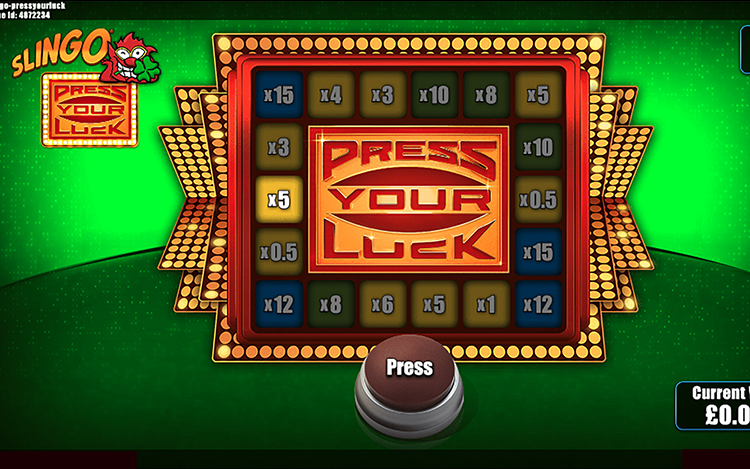 Genie Picks: Slingo Press Your Luck Game