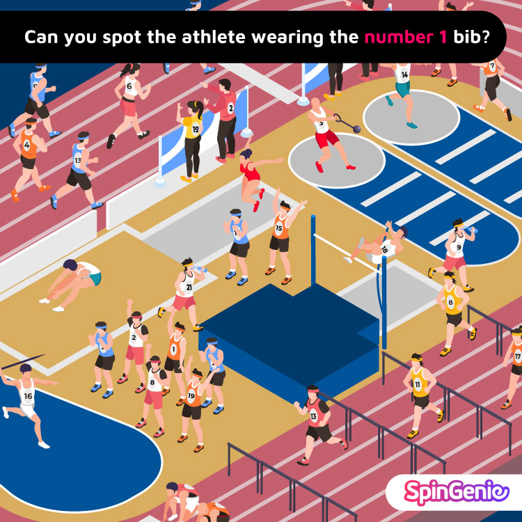 No. 1 - Spot the Athlete Wearing the Number 1 Bib