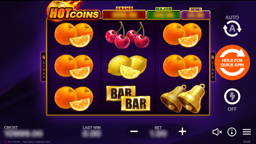 Hot Coins Hold and Win Slot