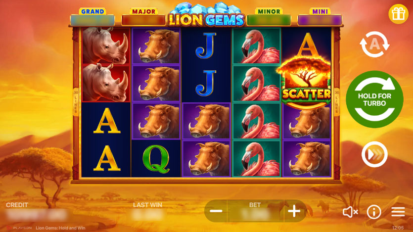 Lion Gems Hold and Win Slot